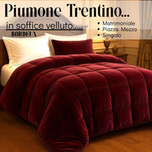 Carica l'immagine nel visualizzatore di Gallery, Piumone Trentino in velluto(Matrimoniale/PiazzaMezza/Singola)