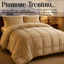 Carica l'immagine nel visualizzatore di Gallery, Piumone Trentino in velluto(Matrimoniale/PiazzaMezza/Singola)