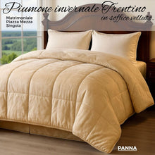 Carica l'immagine nel visualizzatore di Gallery, Piumone Trentino in velluto(Matrimoniale/PiazzaMezza/Singola)
