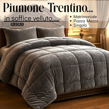 Carica l'immagine nel visualizzatore di Gallery, Piumone Trentino in velluto(Matrimoniale/PiazzaMezza/Singola)
