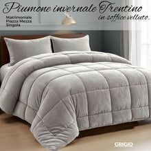 Carica l'immagine nel visualizzatore di Gallery, Piumone Trentino in velluto(Matrimoniale/PiazzaMezza/Singola)