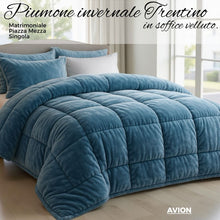 Carica l'immagine nel visualizzatore di Gallery, Piumone Trentino in velluto(Matrimoniale/PiazzaMezza/Singola)