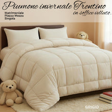 Carica l'immagine nel visualizzatore di Gallery, Piumone Trentino in velluto(Matrimoniale/PiazzaMezza/Singola)
