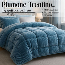 Carica l'immagine nel visualizzatore di Gallery, Piumone Trentino in velluto(Matrimoniale/PiazzaMezza/Singola)