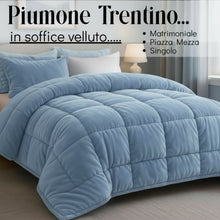 Carica l'immagine nel visualizzatore di Gallery, Piumone Trentino in velluto(Matrimoniale/PiazzaMezza/Singola)