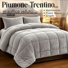 Carica l'immagine nel visualizzatore di Gallery, Piumone Trentino in velluto(Matrimoniale/PiazzaMezza/Singola)