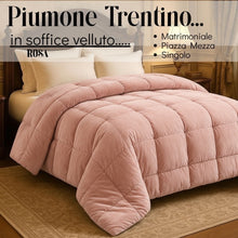 Carica l'immagine nel visualizzatore di Gallery, Piumone Trentino in velluto(Matrimoniale/PiazzaMezza/Singola)