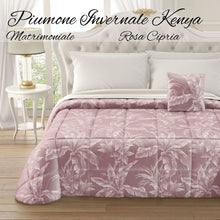 Carica l&#39;immagine nel visualizzatore di Gallery, Piumone Kenya in soffice velluto con lavorazione jacquard e cuscino arredo
