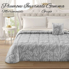 Carica l&#39;immagine nel visualizzatore di Gallery, Piumone Gemma in morbido velluto con lavorazione jacquard e cuscino arredo
