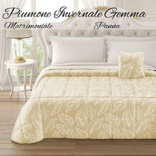 Carica l&#39;immagine nel visualizzatore di Gallery, Piumone Gemma in morbido velluto con lavorazione jacquard e cuscino arredo
