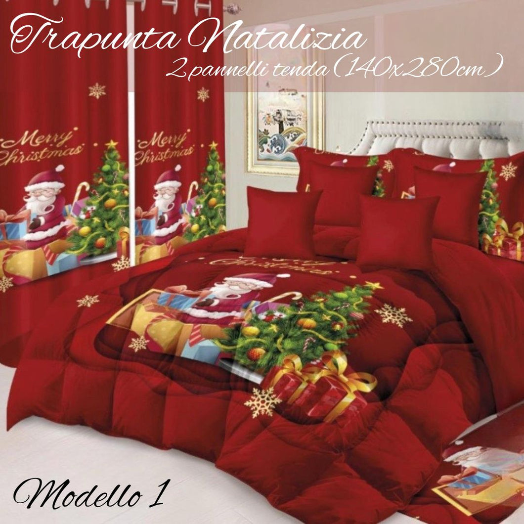 Trapunta Natalizia con Tende in Coordinato