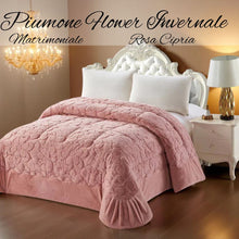 Carica l&#39;immagine nel visualizzatore di Gallery, Piumone Invernale Flower in soffice Velluto effetto pelliccia
