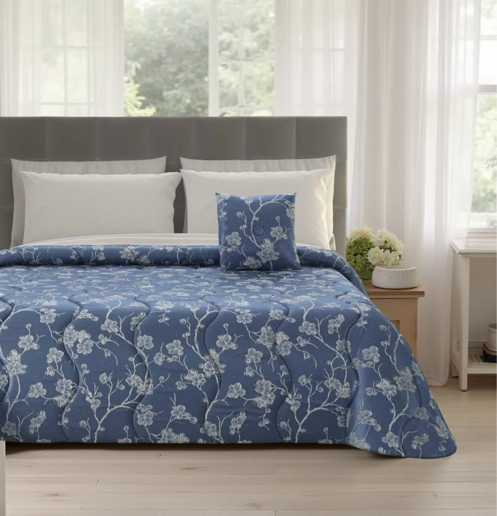 Piumone Invernale Ramage con cuscino arredo