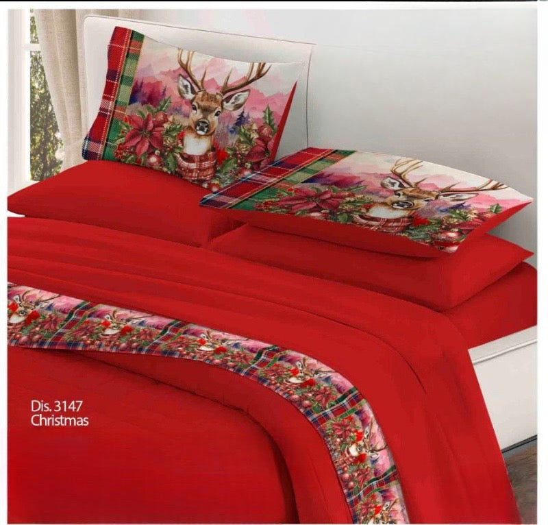 Completo Letto Natalizio Con Balza Digitale