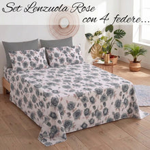 Carica l'immagine nel visualizzatore di Gallery, Completo Letto Rose Filoro con 4 Federe
