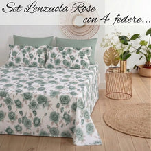 Carica l'immagine nel visualizzatore di Gallery, Completo Letto Rose Filoro con 4 Federe
