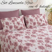 Carica l'immagine nel visualizzatore di Gallery, Completo Letto Rose Filoro con 4 Federe
