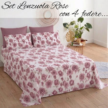 Carica l'immagine nel visualizzatore di Gallery, Completo Letto Rose Filoro con 4 Federe
