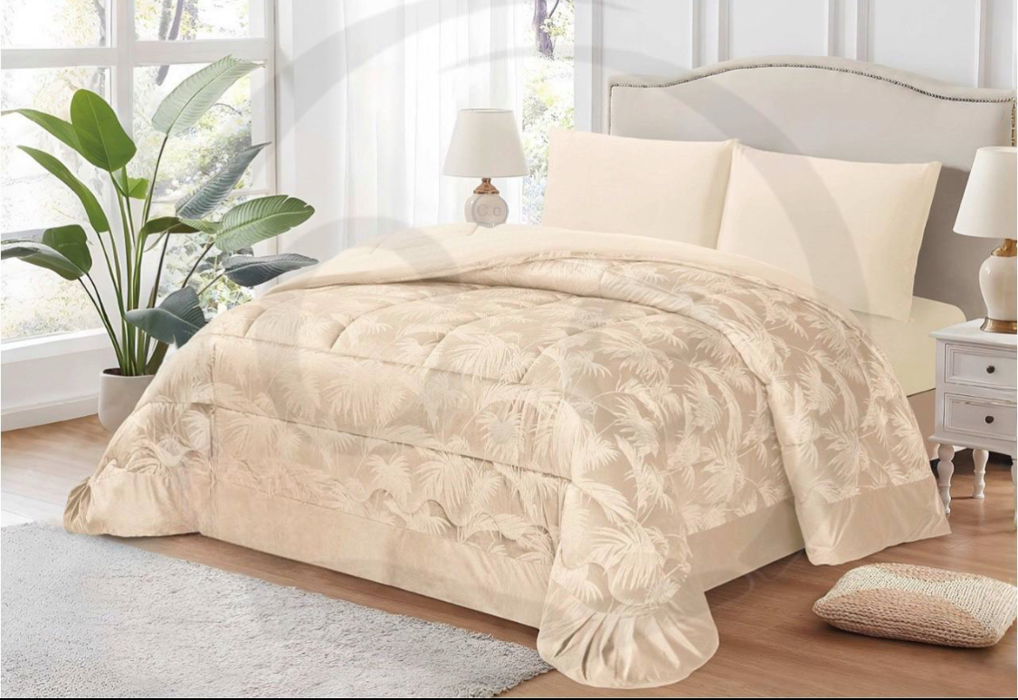 Piumone Beatrice in velluto con lavorazione jacquard